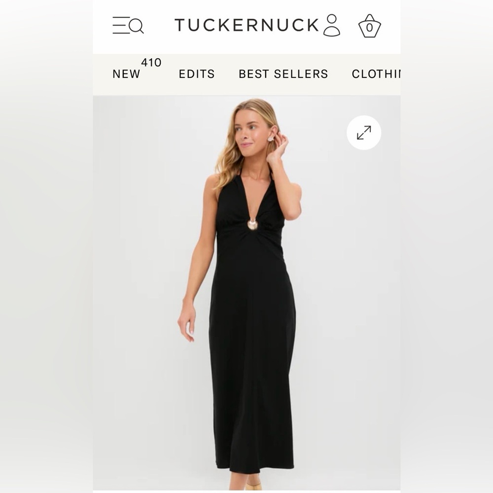 NWOT Tuckernuck Seashell Accent Black Dress-Size Small